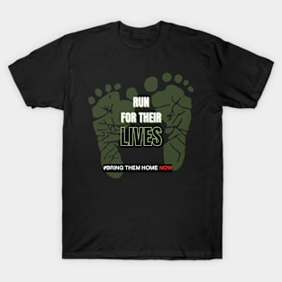 "Dynamic Pursuit: Run for Their Lives Tee #BringThemHomeNow #AIEvolution" T-Shirt